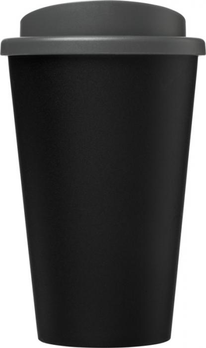 Recycling Isolierbecher als Doppelwandiger Coffee to go Becher - schwarz-grau