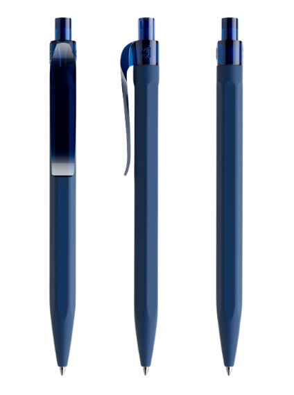 QS50 prodir Kugelschreiber PRT Curved-Clip R62 solidate blue