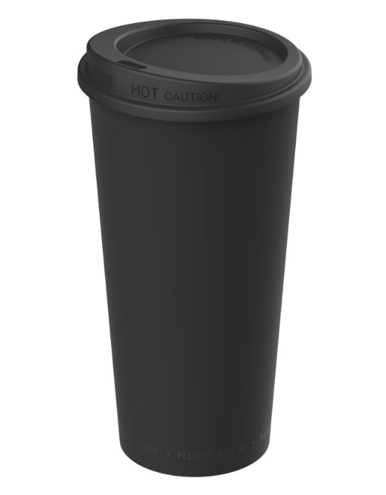 Kaffeebecher ToGo schwarz 400 ml