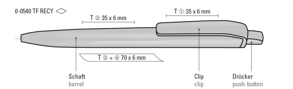 UMA Kugelschreiber ALIGN frozen RECY 0-0540 hellblau