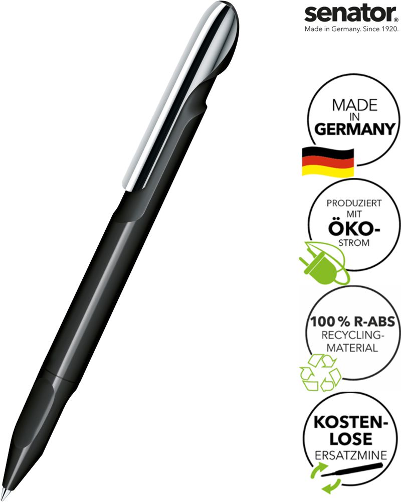 SENATOR Kugelschreiber EVOXX POLISHED RECYCLED MC 3277 - Schwarz