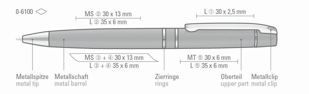 UMA Metall Kugelschreiber VIPOLINO 0-6100 Blau