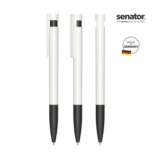 3210_Liberty_polished_basic_SG_Black_5_P_SENATOR_Kugelschreiber SENATOR Kugelschreiber LIBERTY Polished Basic SG 3210 Weiß - Schwarz