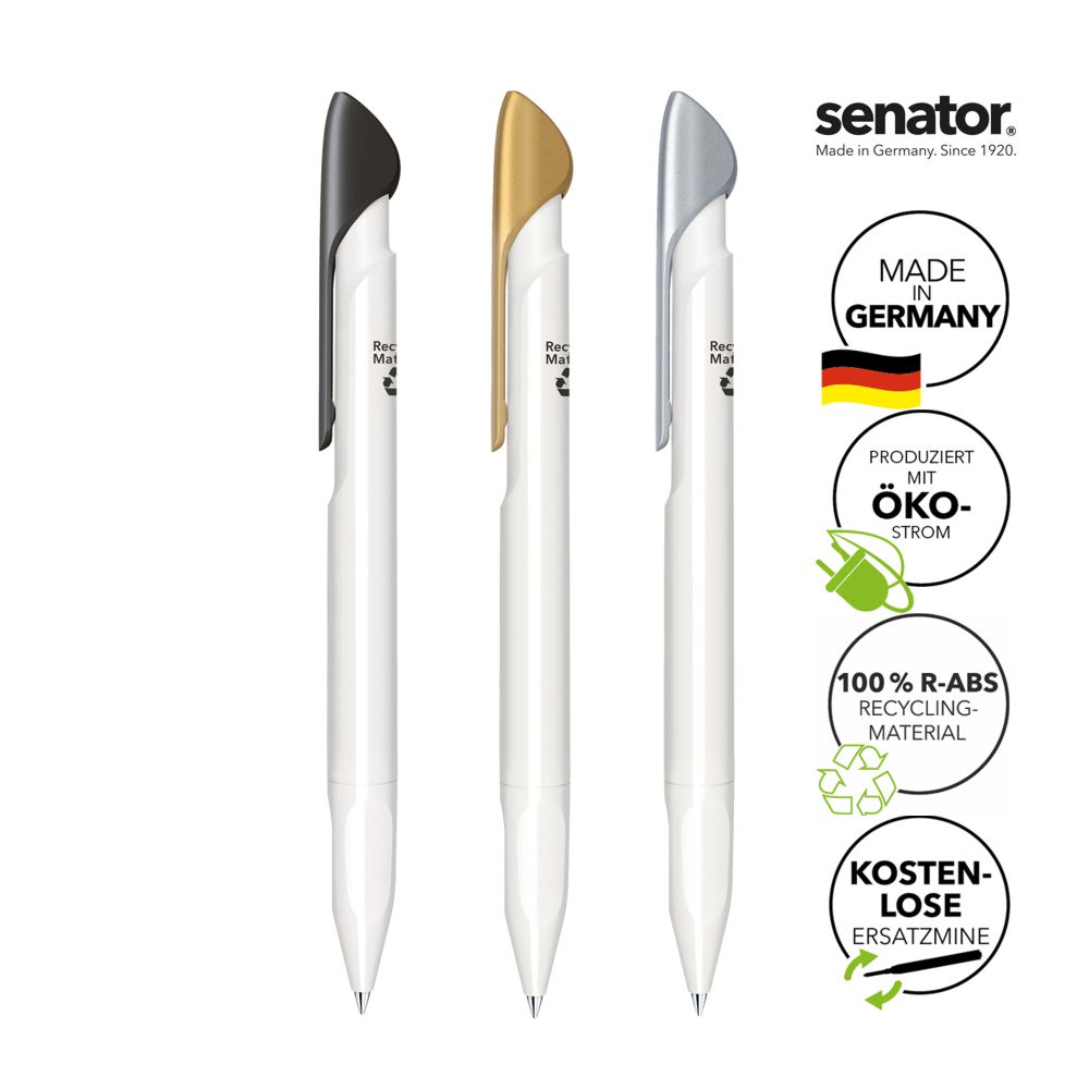 SENATOR Kugelschreiber EVOXX POLISHED RECYCLED LC 3275 - Weiß-Schwarz