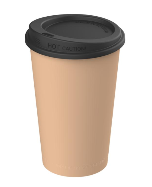 Kaffeebecher ToGo beständiges braun / schwarz 300 ml