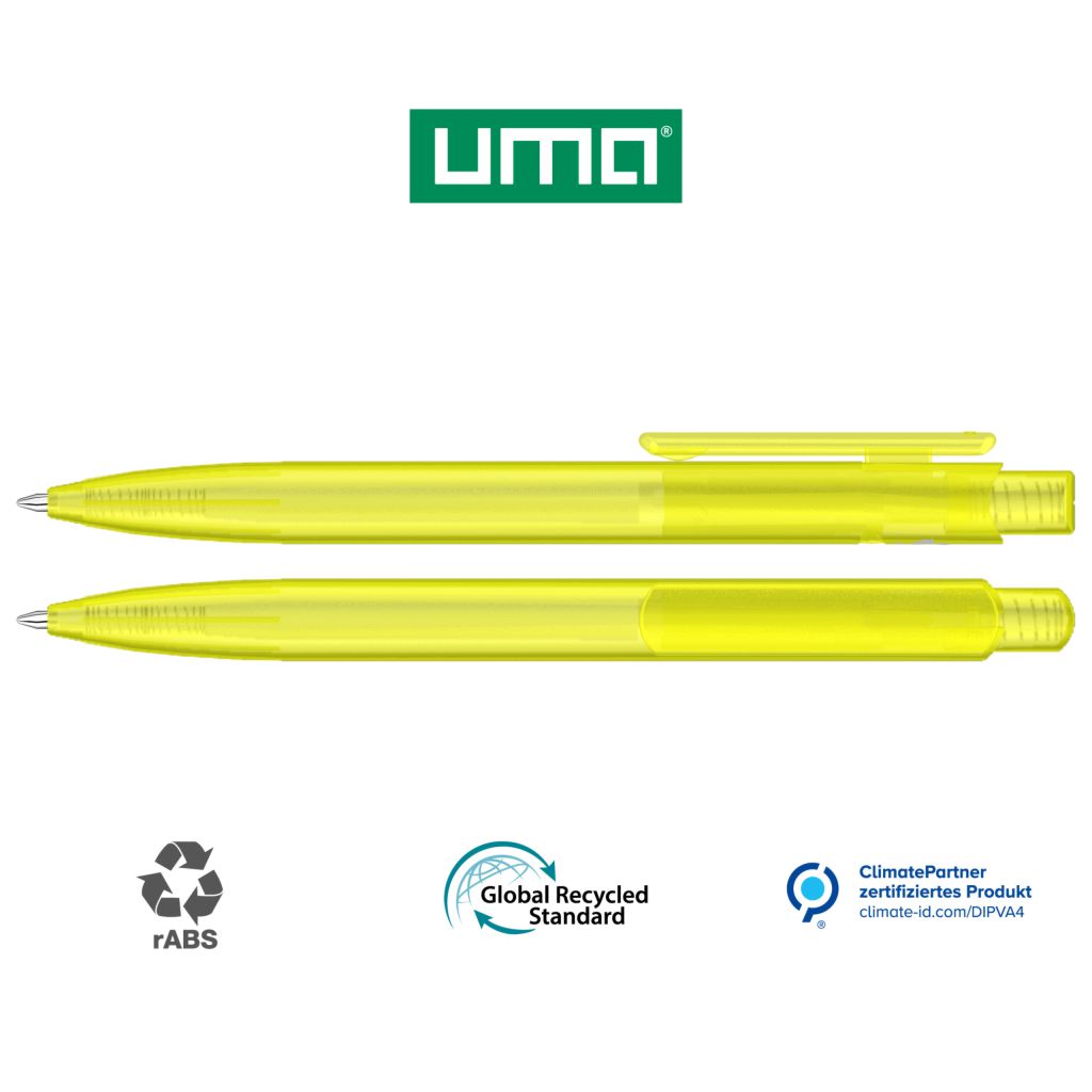 UMA Kugelschreiber STAGE frozen RECY 0-0550 gelb
