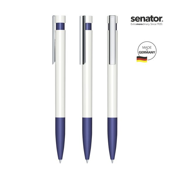 3213_Liberty_polished_basic_SG_MC_2757_5_P_SENATOR_Kugelschreiber SENATOR Kugelschreiber LIBERTY Polished Basic SG MC 3213 Weiß - Pantone 2757 Blau