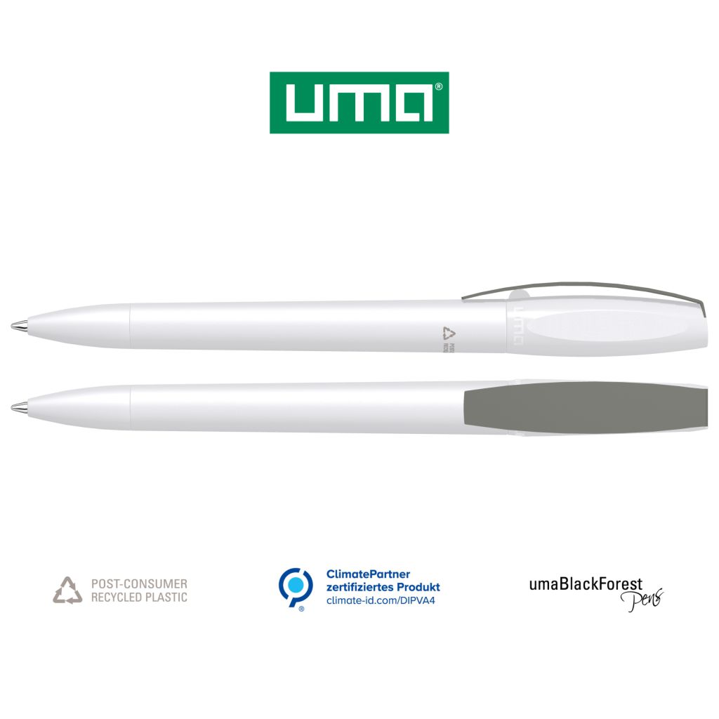 UMA Recycling Kugelschreiber CHILL C RECY 1-0043 Weiß - Dunkelgrau