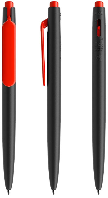 DS11 prodir Kugelschreiber PMP M75 schwarz-red