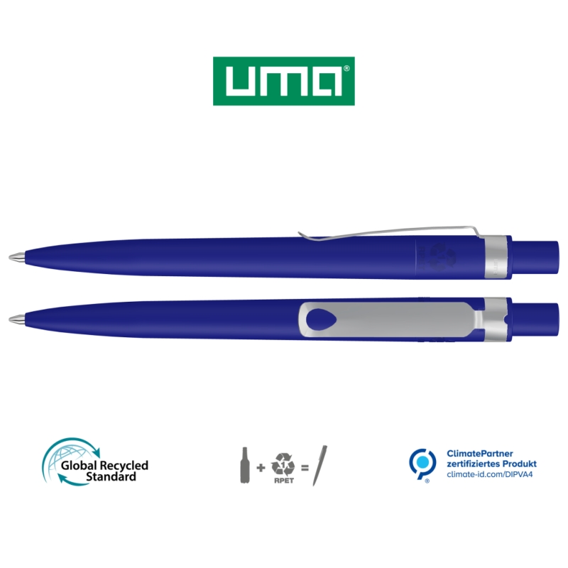 UMA Kugelschreiber RECYCLED PET PEN CORE F 0-2350 dunkelblau